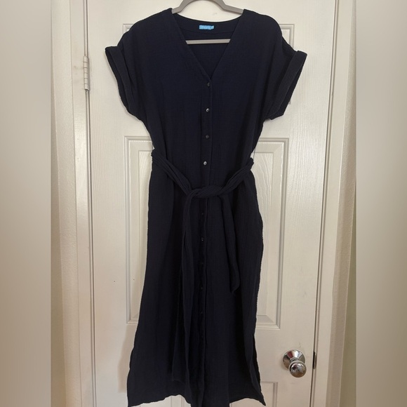 J. McLaughlin Mandy button up gauzy midi dress small SOLD DO NOT BUY - Picture 3 of 4